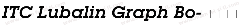 ITC Lubalin Graph Bo字体转换